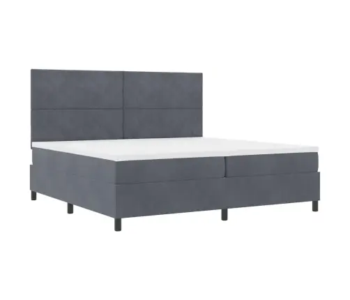 Led Box Spring Voodi Madratsiga Tumehall 200 X 200 Cm Kangas