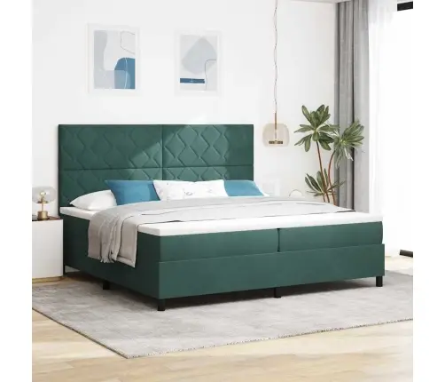 Led Čiužinio Lova Tamsiai Žalia 200 X 200 Cm Audinys