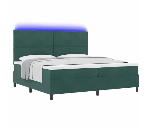 Led Čiužinio Lova Tamsiai Žalia 200 X 200 Cm Audinys