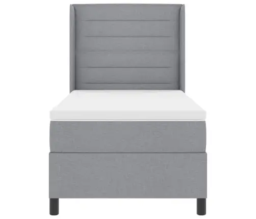 Led Čiužinio Lova Šviesiai Pilka 100 X 200 Cm Audinys