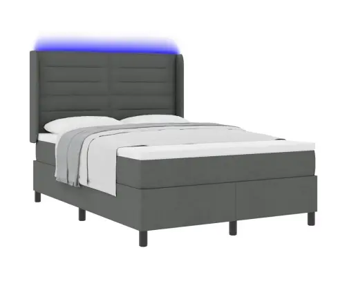 Led Čiužinio Lova Tamsiai Pilka 140 X 190 Cm Audinys