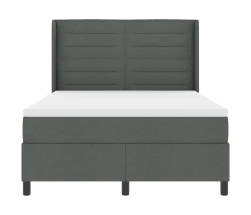 Led Box Spring Voodi Madratsiga Tumehall 140 X 200 Cm Kangas