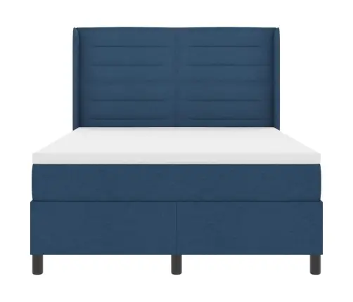 Led Čiužinio Lova Su Čiužiniu Mėlyna 140 X 200 Cm Audinys