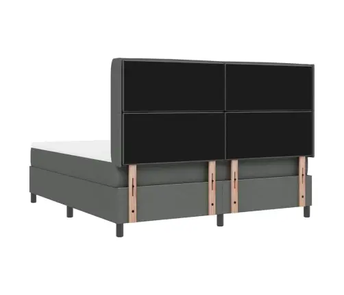 Led Čiužinio Lova Tamsiai Pilka 180 X 200 Cm Audinys