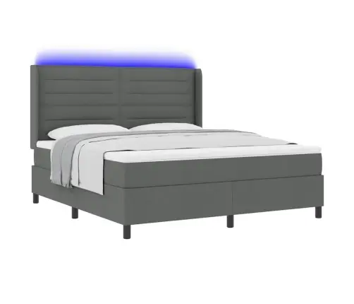 Led Čiužinio Lova Tamsiai Pilka 180 X 200 Cm Audinys