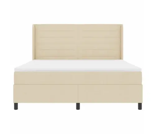 Led Čiužinio Lova Su Čiužiniu Kreminė 180 X 200 Cm Audinys