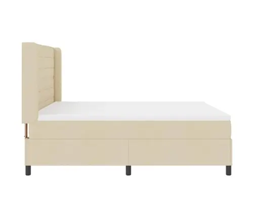 Led Čiužinio Lova Su Čiužiniu Kreminė 180 X 200 Cm Audinys