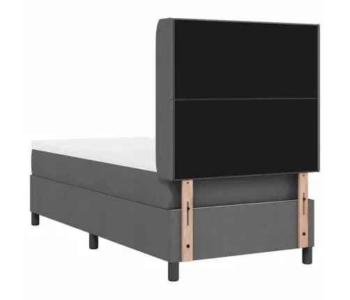 Led Box Spring Voodi Madratsiga Tumehall 90 X 200 Cm Kangas