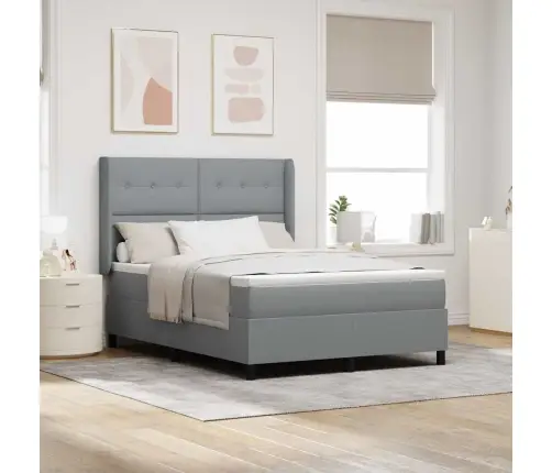 Led Čiužinio Lova Šviesiai Pilka 140 X 190 Cm Audinys