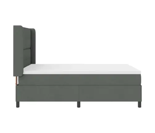 Led Box Spring Voodi Madratsiga Tumehall 140 X 190 Cm Kangas