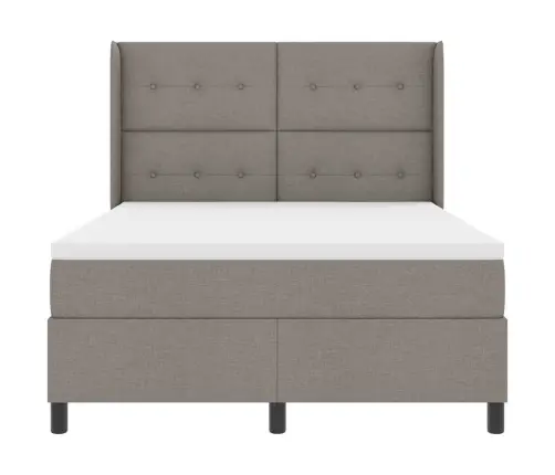 Led Čiužinio Lova Su Čiužiniu Taupe 140 X 190 Cm Audinys