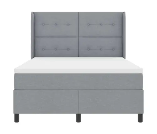 Led Čiužinio Lova Šviesiai Pilka 140 X 200 Cm Audinys