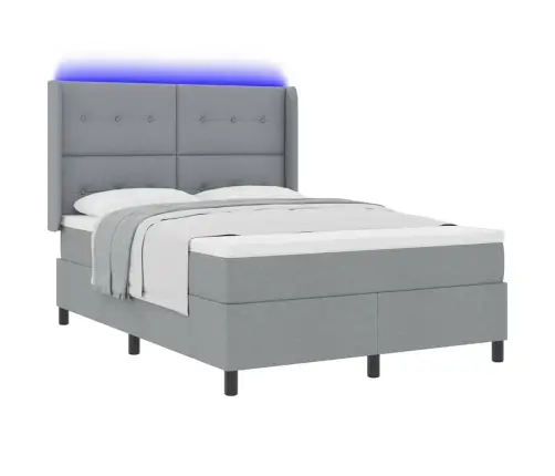 Led Čiužinio Lova Šviesiai Pilka 140 X 200 Cm Audinys