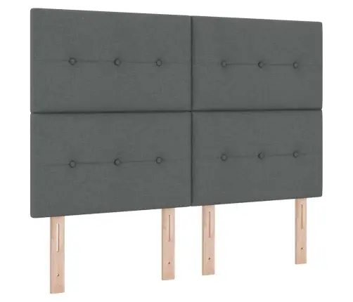 Led Box Spring Voodi Madratsiga Tumehall 160 X 200 Cm Kangas