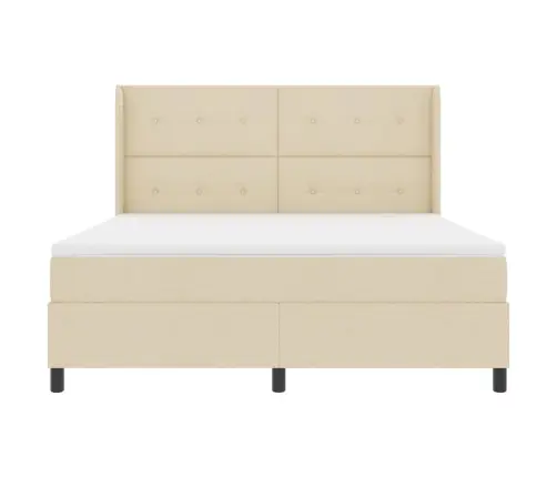 Led Čiužinio Lova Su Čiužiniu Kreminė 180 X 200 Cm Audinys