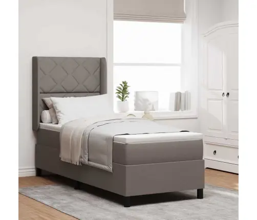 Led Box Spring Voodi Peaga Pruunikashall 80 X 200 Cm Kangas