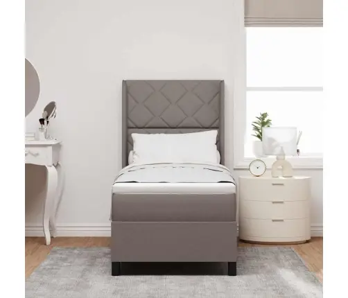 Led Box Spring Voodi Peaga Pruunikashall 80 X 200 Cm Kangas