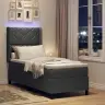 Krēsla Gulta Ar Matraci Un Led, Tumši Pelēka, 90 X 190 Cm, Audums Vidaxl