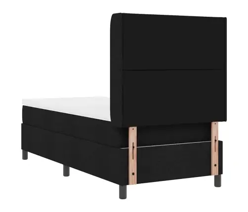 Box Spring Gulta Ar Matraci Un Led Melnā Krāsā 100X200 Cm Vidaxl