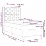 Box Spring Gulta Ar Matraci Un Led Melnā Krāsā 100X200 Cm Vidaxl