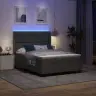 Led Box Spring Voodi Madratsiga Tumehall 140 X 190 Cm Kangas