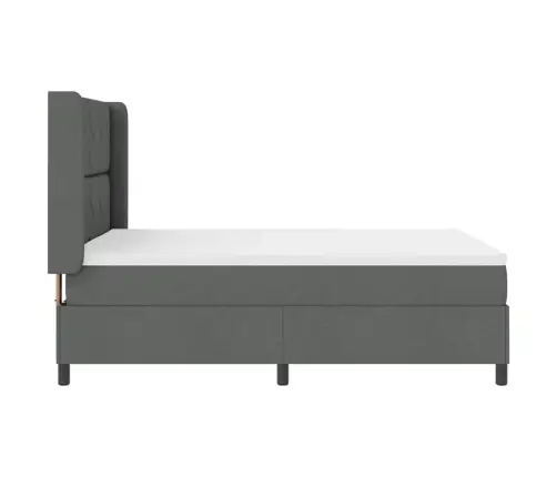 Led Box Spring Voodi Madratsiga Tumehall 140 X 190 Cm Kangas