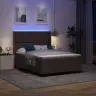 Led Čiužinio Lova Tamsiai Rudas 140 X 200 Cm Audinys