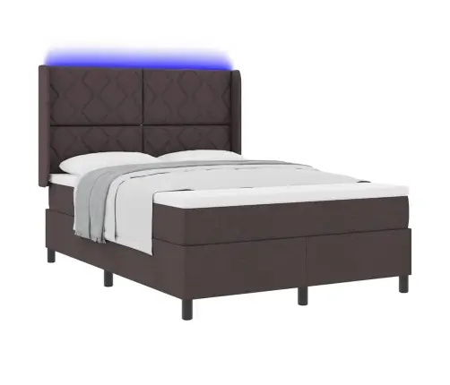 Led Čiužinio Lova Tamsiai Rudas 160 X 200 Cm Audinys