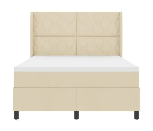 Led Čiužinio Lova Su Čiužiniu Kreminė 160 X 200 Cm Audinys