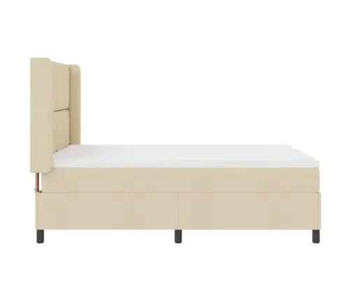 Led Čiužinio Lova Su Čiužiniu Kreminė 160 X 200 Cm Audinys