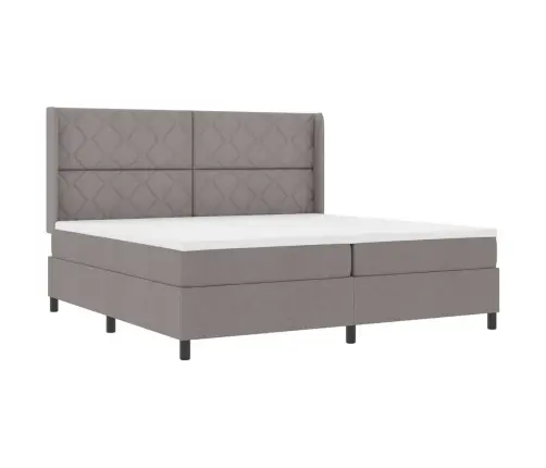Led Box Spring Voodi Peaga Pruunikashall 200 X 200 Cm Kangas