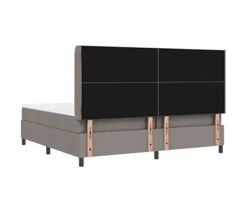 Led Box Spring Voodi Peaga Pruunikashall 200 X 200 Cm Kangas