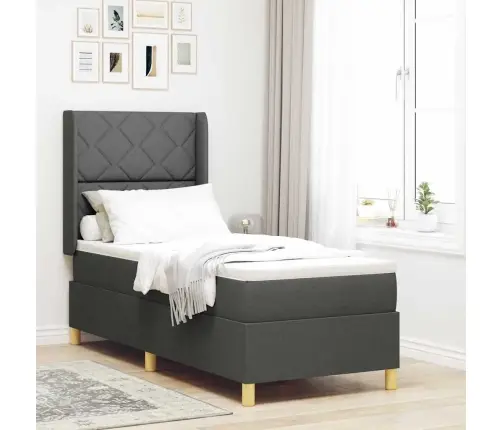 Gultņu Rāmis Ar Matraci Un Led Tumši Pelēks 80X200 Cm Audums Vidaxl