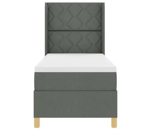 Gultņu Rāmis Ar Matraci Un Led Tumši Pelēks 80X200 Cm Audums Vidaxl