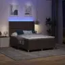 Kastītes Atsperu Gulta Ar Matraci Brūna 140 X 200 Cm Audums Vidaxl