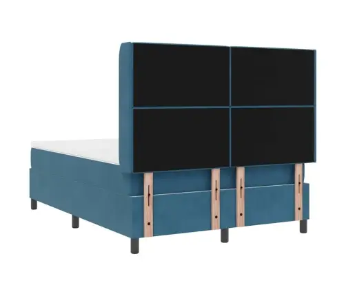 Led Box Spring Gulta Ar Matraci Argyle Zila 140 X 190 Cm Samts Vidaxl