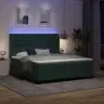 Led Dėžės Spyruoklinė Lova Su Čiužiniu „Argyle“ Tamsiai Žalia