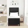 Led Box Spring Gulta Ar Matraci Melna 80 X 200 Cm Samts Vidaxl
