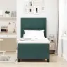 Led Box Spring Gulta Ar Matraci Tumši Zaļš 100 X 200 Cm Samts Vidaxl