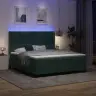 Led Kastvedru Voodi Madratsiga Tume Rohelise 180 X 200 Cm Samet