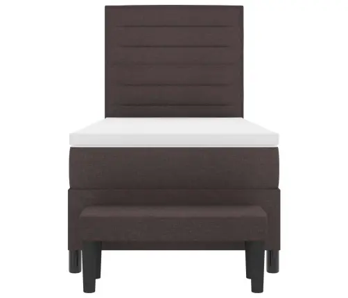 Kastītes Atsperu Gulta Tumši Brūna 80 X 200 Cm Audums Vidaxl