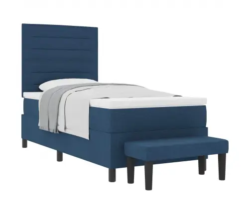 Kiemas Lova Su Čiužiniu Mėlyna 80 X 200 Cm Audinys