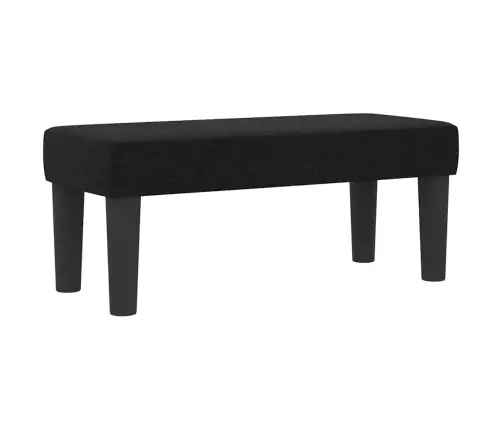 Kastītes Atsperu Gulta Ar Matraci Melna 90 X 200 Cm Audums Vidaxl