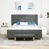 Kastītes Atsperu Gulta Tumši Pelēks 180 X 200 Cm Audums Vidaxl