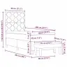 Kiemas Lova Su Čiužiniu Tamsiai Pilka 80 X 200 Cm Audinys