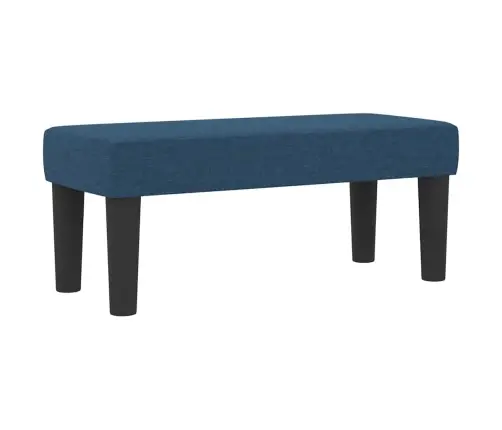 Kastītes Atsperu Gulta Ar Matraci & Soliņa Zils 100X200 Cm Audums Vidaxl