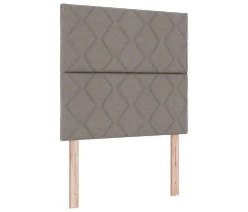 Kasetes Gulta Ar Matraci Un Soli Taupe 120X190 Cm Audums Vidaxl