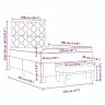 Kasetes Gulta Ar Matraci Un Soli Taupe 120X190 Cm Audums Vidaxl