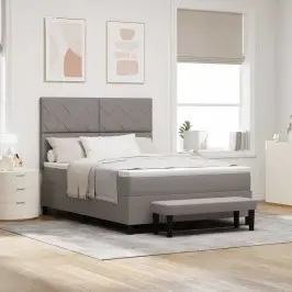 Kiemas Lova Su Čiužiniu Taupe 140 X 190 Cm Audinys Kiemas Lova Su Čiužiniu Taupe 140 X 190 Cm Audinys