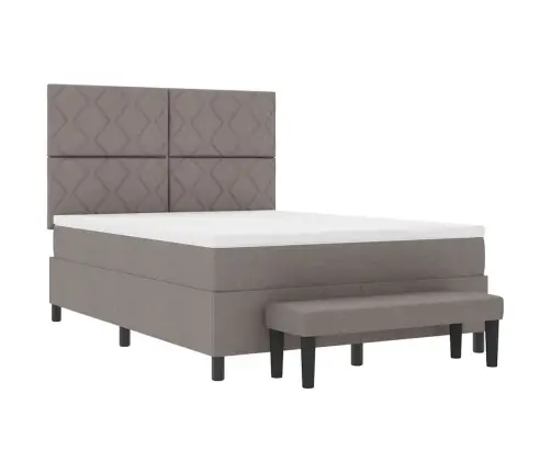 Kiemas Lova Su Čiužiniu Taupe 140 X 190 Cm Audinys